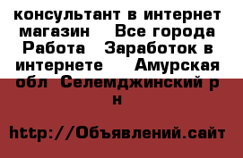 консультант в интернет магазин  - Все города Работа » Заработок в интернете   . Амурская обл.,Селемджинский р-н